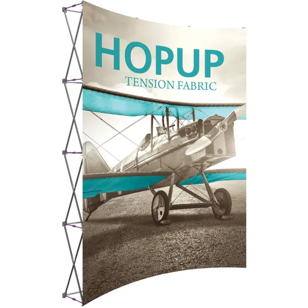 HOPUP 7.5FT CURVED EXTRA TALL TENSION FABRIC DISPLAY
