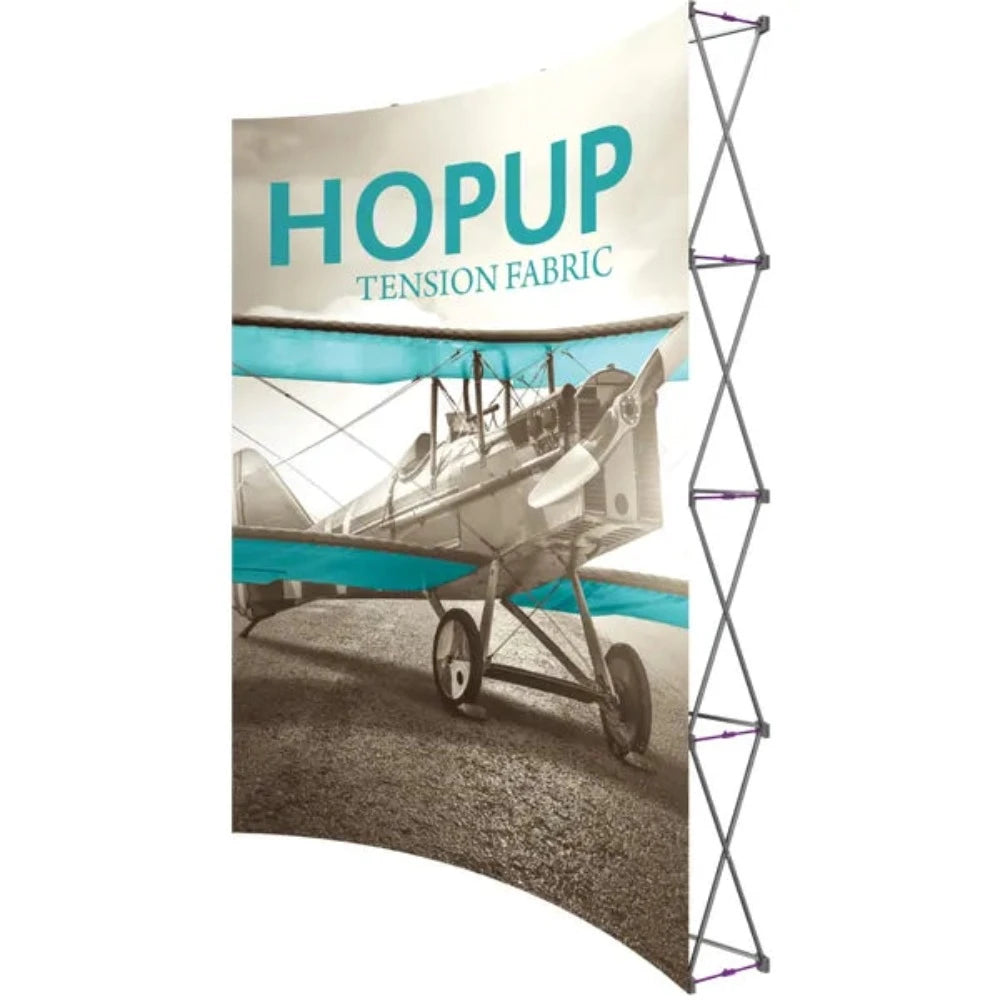 HOPUP 7.5FT CURVED EXTRA TALL TENSION FABRIC DISPLAY