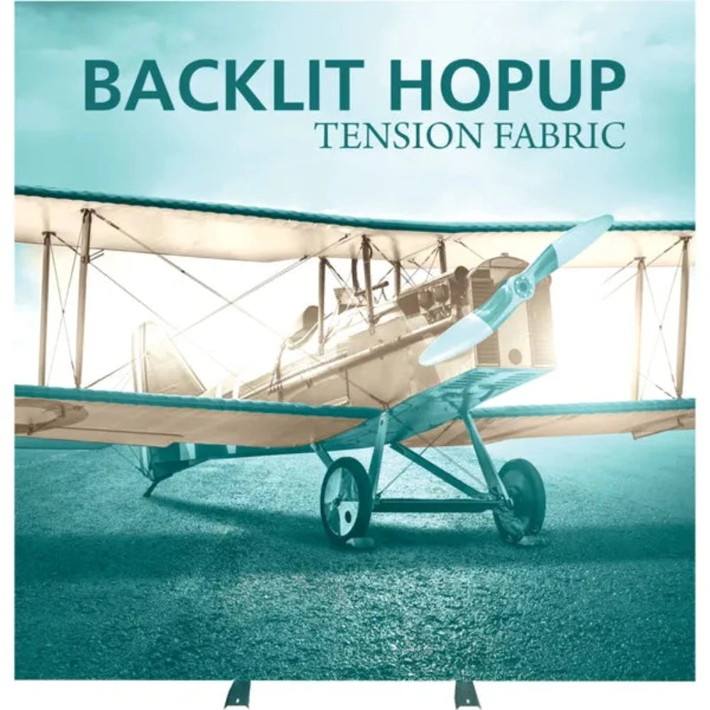 HOPUP 7.5FT BACKLIT STRAIGHT TENSION FABRIC DISPLAY KIT