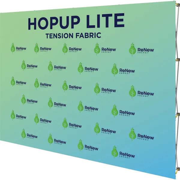 Graphics Hopup Lite 10ft Straight Full Height Tension Fabric Display
