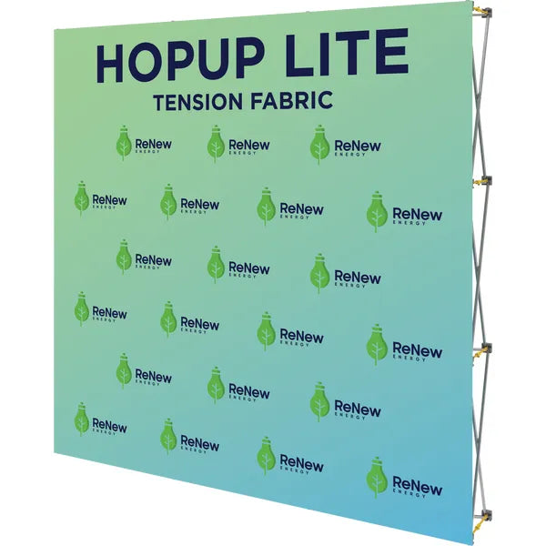 Graphics Hopup Lite 8ft Straight Full Height Tension Fabric Display