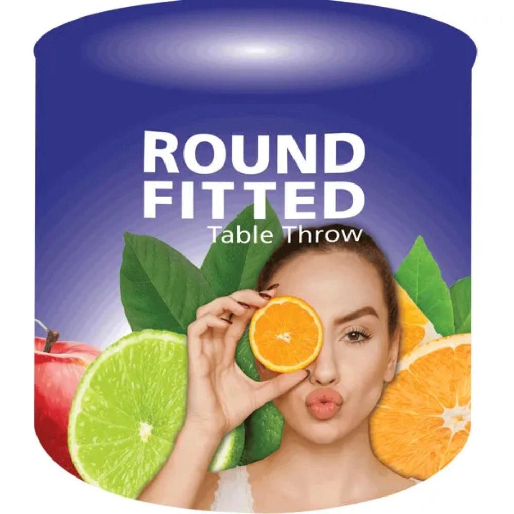 Sub Trable ROUND PREMIUM DYE SUB TABLE THROW– JW Displays, Incorporated