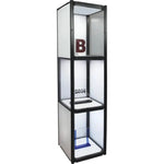 TWIST PORTABLE DISPLAY CABINET WITH 3 SHELVES