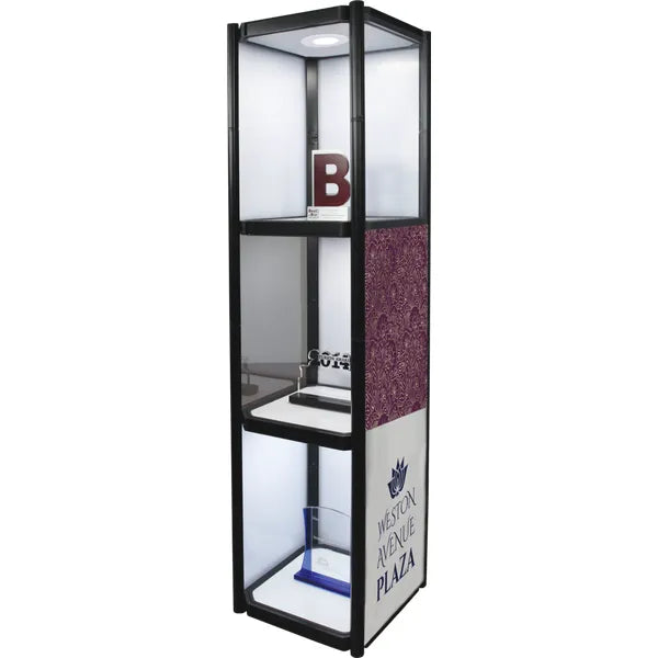 TWIST PORTABLE DISPLAY CABINET WITH 3 SHELVES