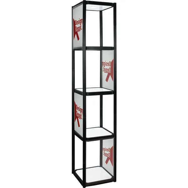 TWIST PORTABLE DISPLAY CABINET WITH 4 SHELVES