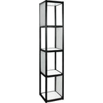 TWIST PORTABLE DISPLAY CABINET WITH 4 SHELVES