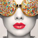 Graphic Vector Frame Edge S-01 Square Fabric Poster Display