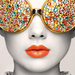 Graphic Vector Frame Edge S-02 Square Fabric Poster Display