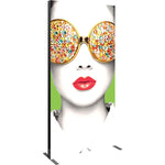 Back Options Vector Frame Light Box Rectangle 04 Fabric Banner Display